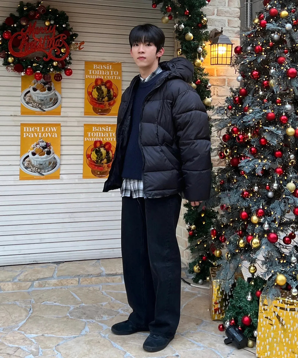 Balaclava Hooded Insulated Puffer Jacket [Black]