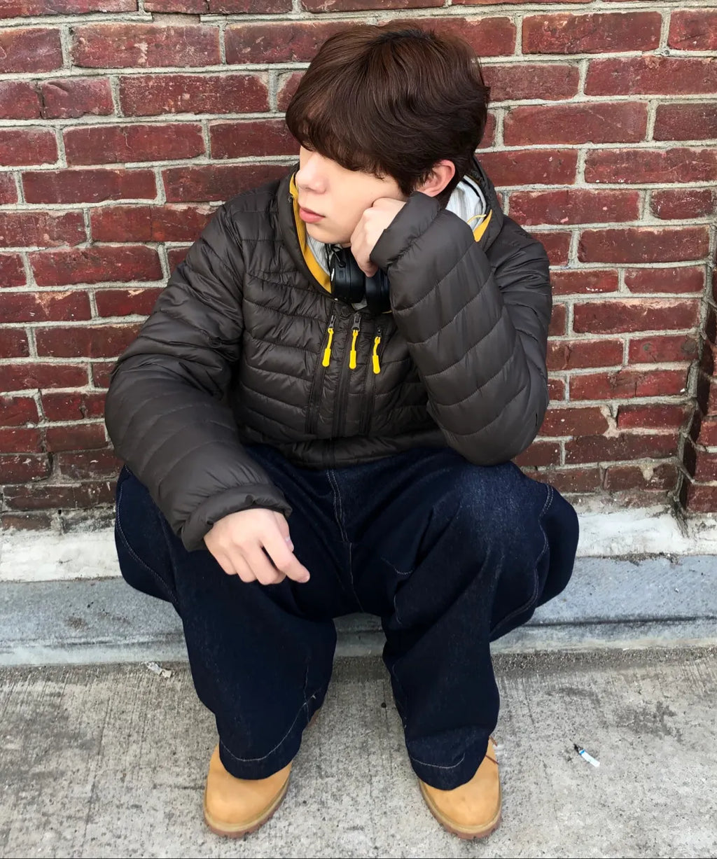 Essential Hooded Lightweight Insulated Jacket [Charcoal]