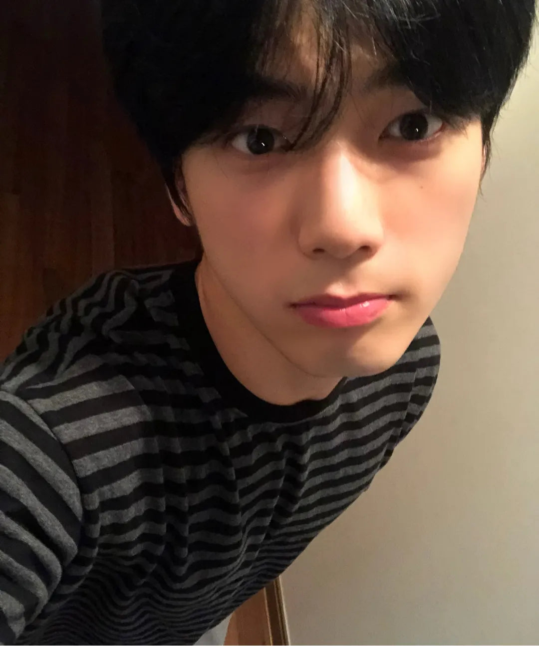 Essential Crop T-Shirt [Charcoal Stripe]