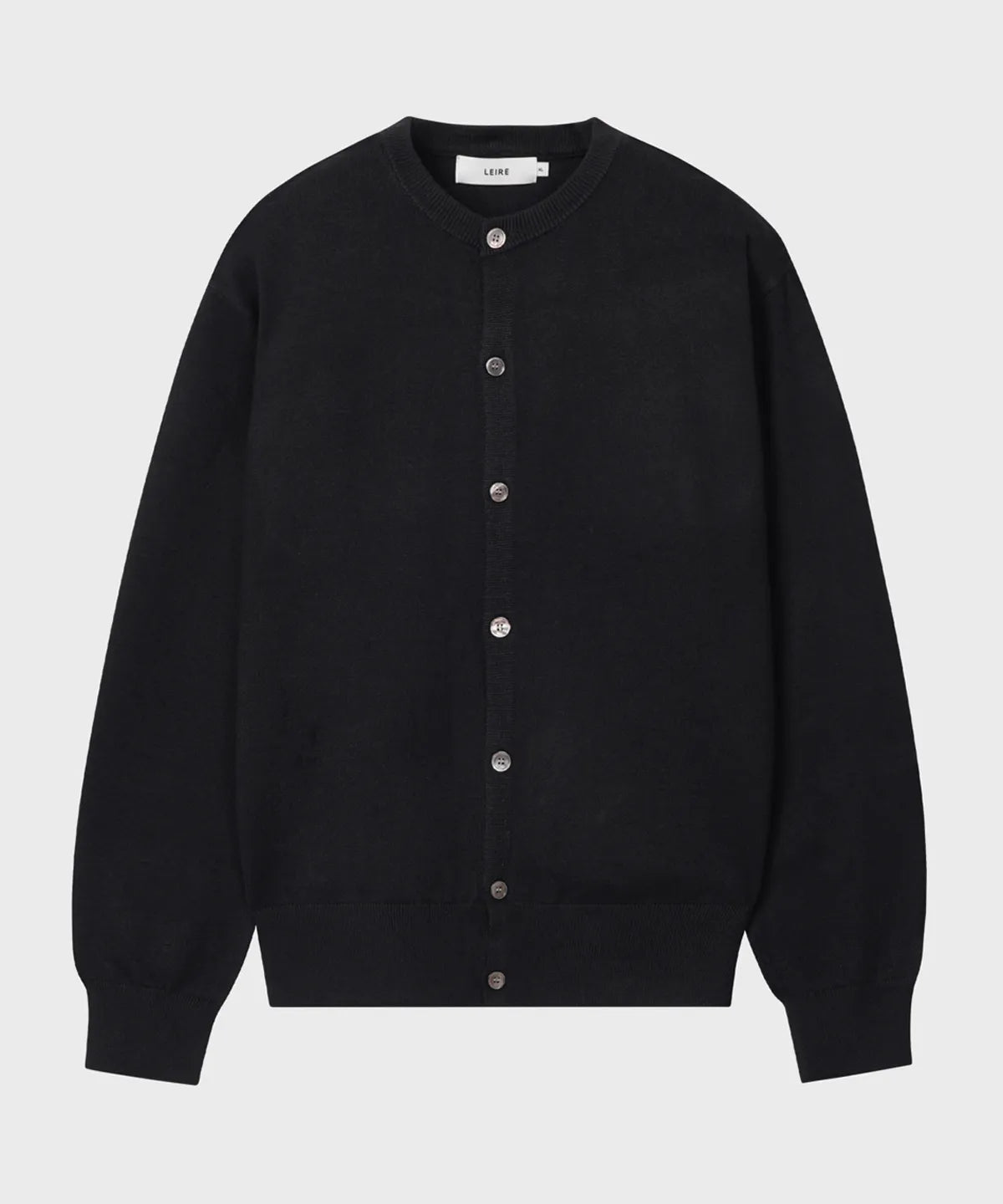 Everyday Round Knit Cardigan [Black]