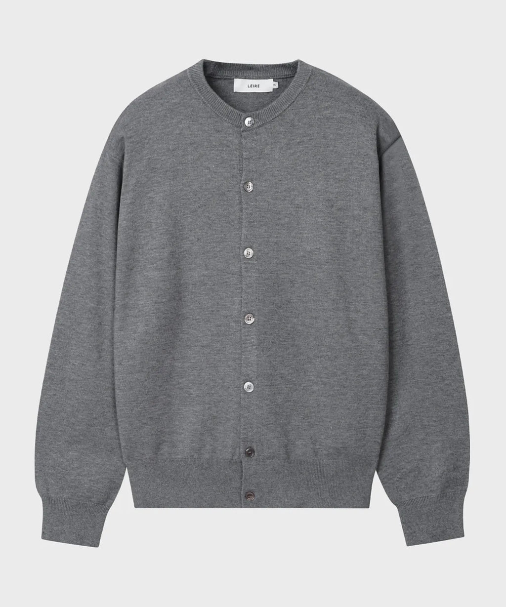 Everyday Round Knit Cardigan [Gray]