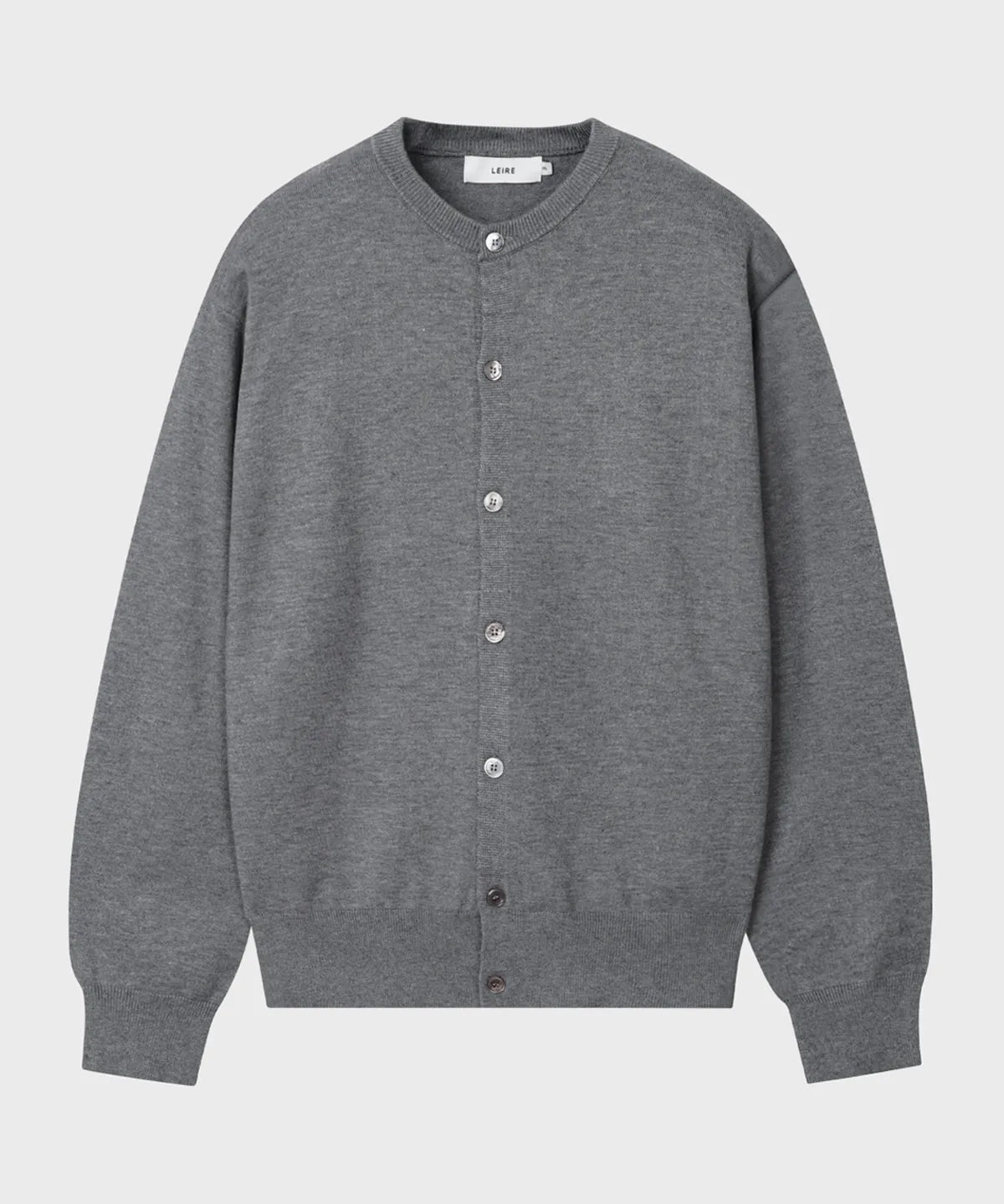 Everyday Round Knit Cardigan [Gray]