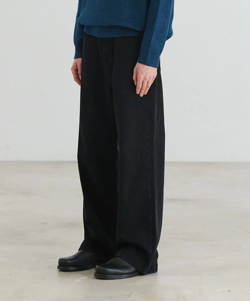 Everyday Wide Denim Pants [Black]