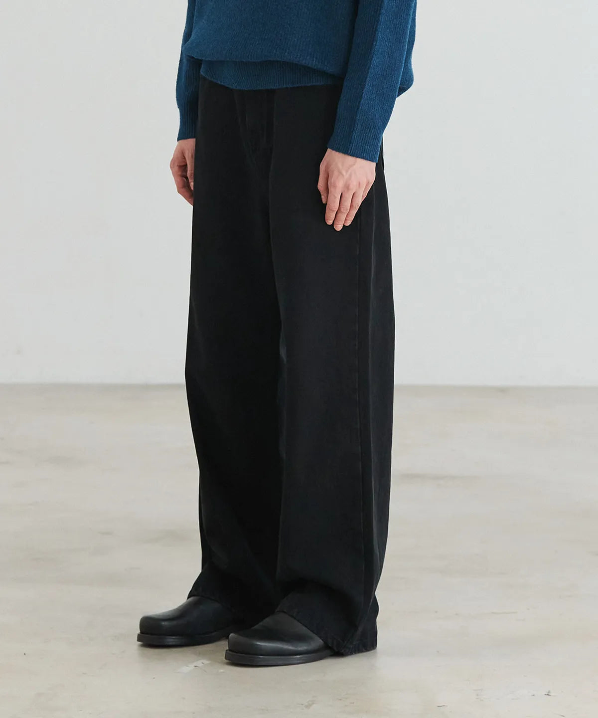 Everyday Wide Denim Pants [Black]