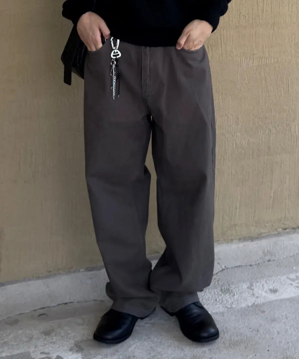 Everyday Curved Denim Pants [Charcoal]