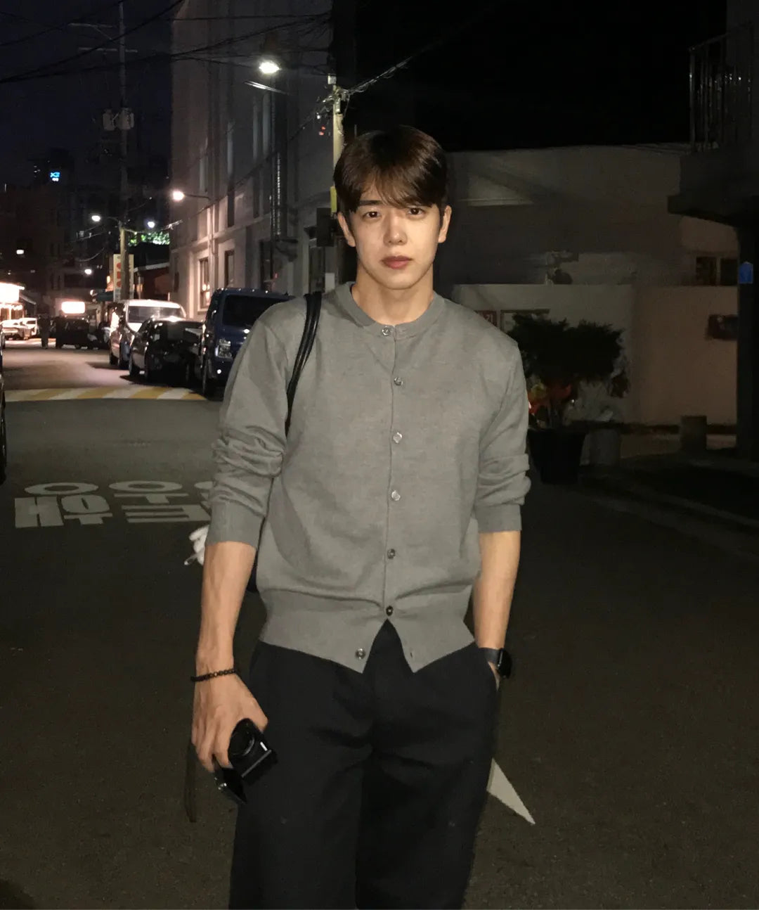 Everyday Round Knit Cardigan [Gray]