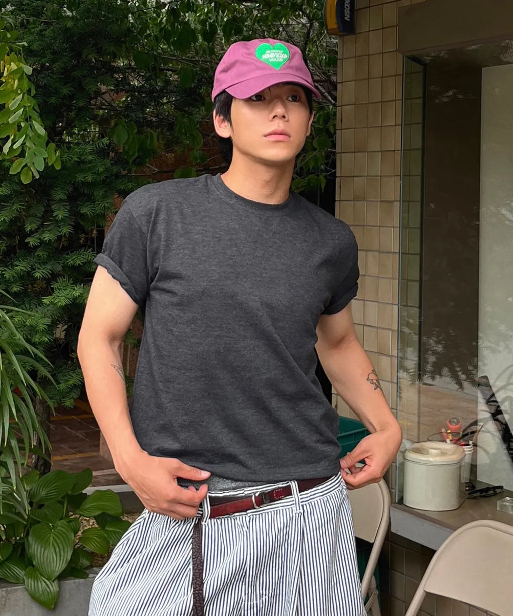 Essential Crop T-Shirt [Heather Charcoal]