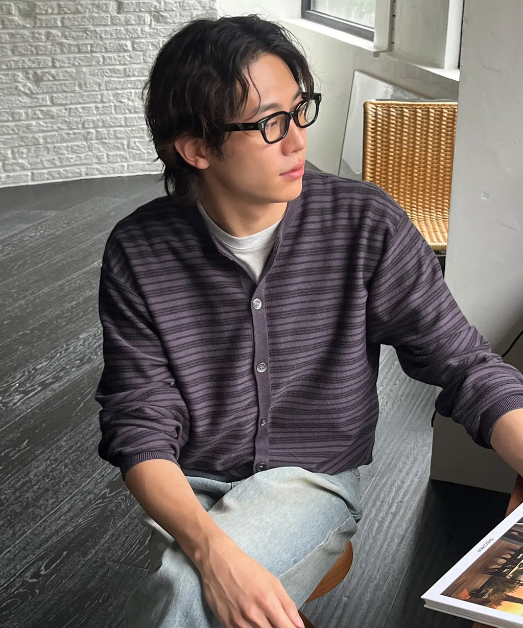 Everyday Round Knit Cardigan [Charcoal ST]