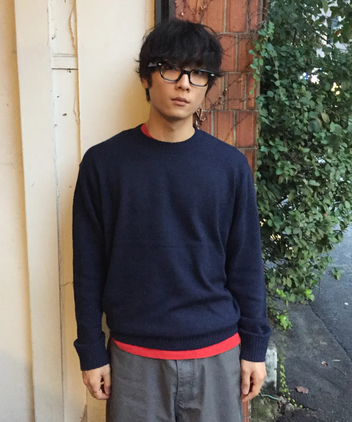 Essential Wool Crewneck Knit [Navy]