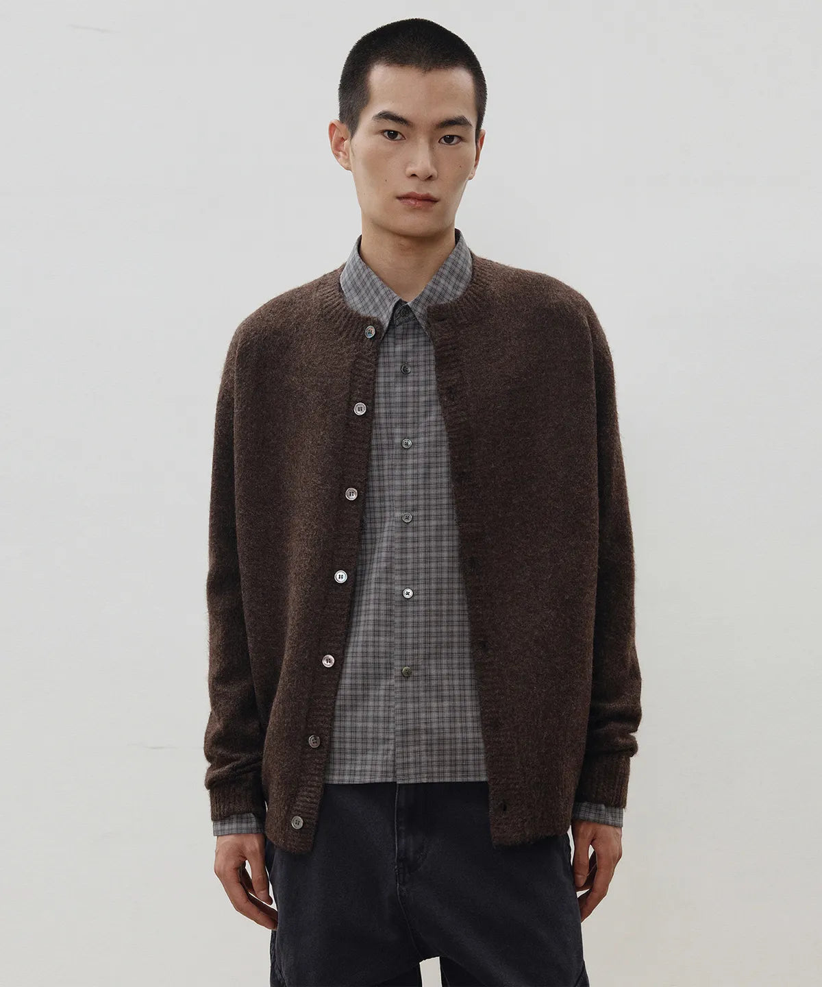 Mild Round Cardigan [Brown]