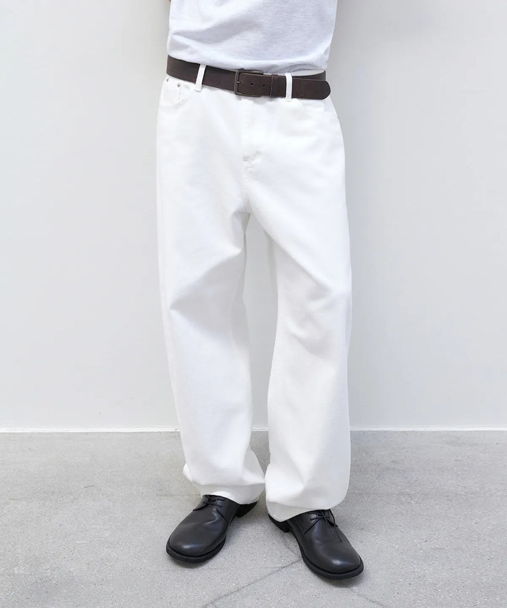 Everyday Curved Denim Pants [Ivory]