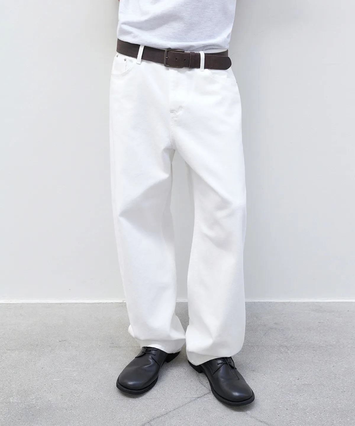 Everyday Curved Denim Pants [Ivory]