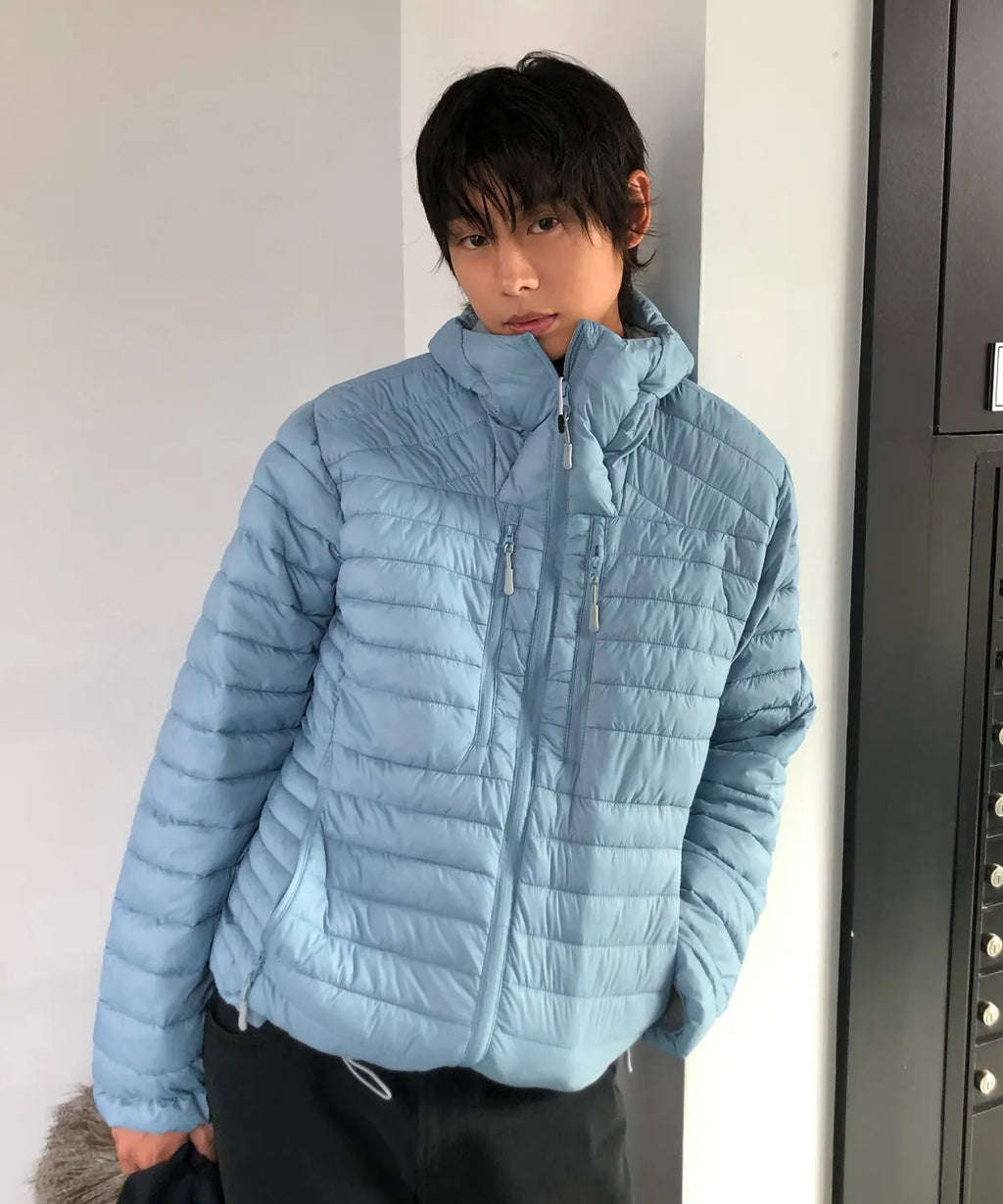 Essential Hooded Lightweight Insulated Jacket [Cloud Blue]