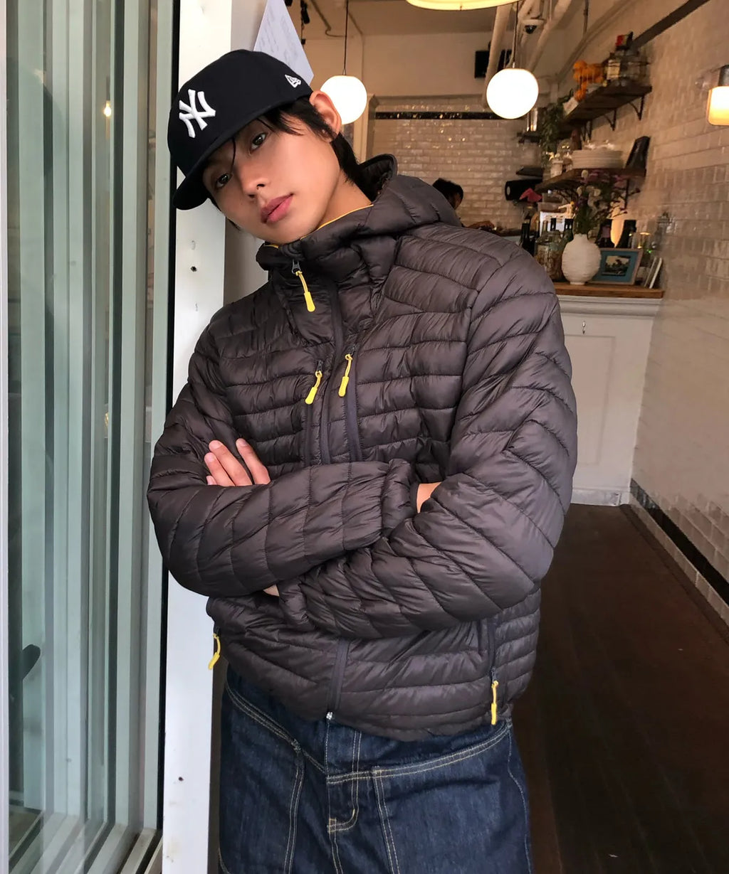 Essential Hooded Lightweight Insulated Jacket [Charcoal]