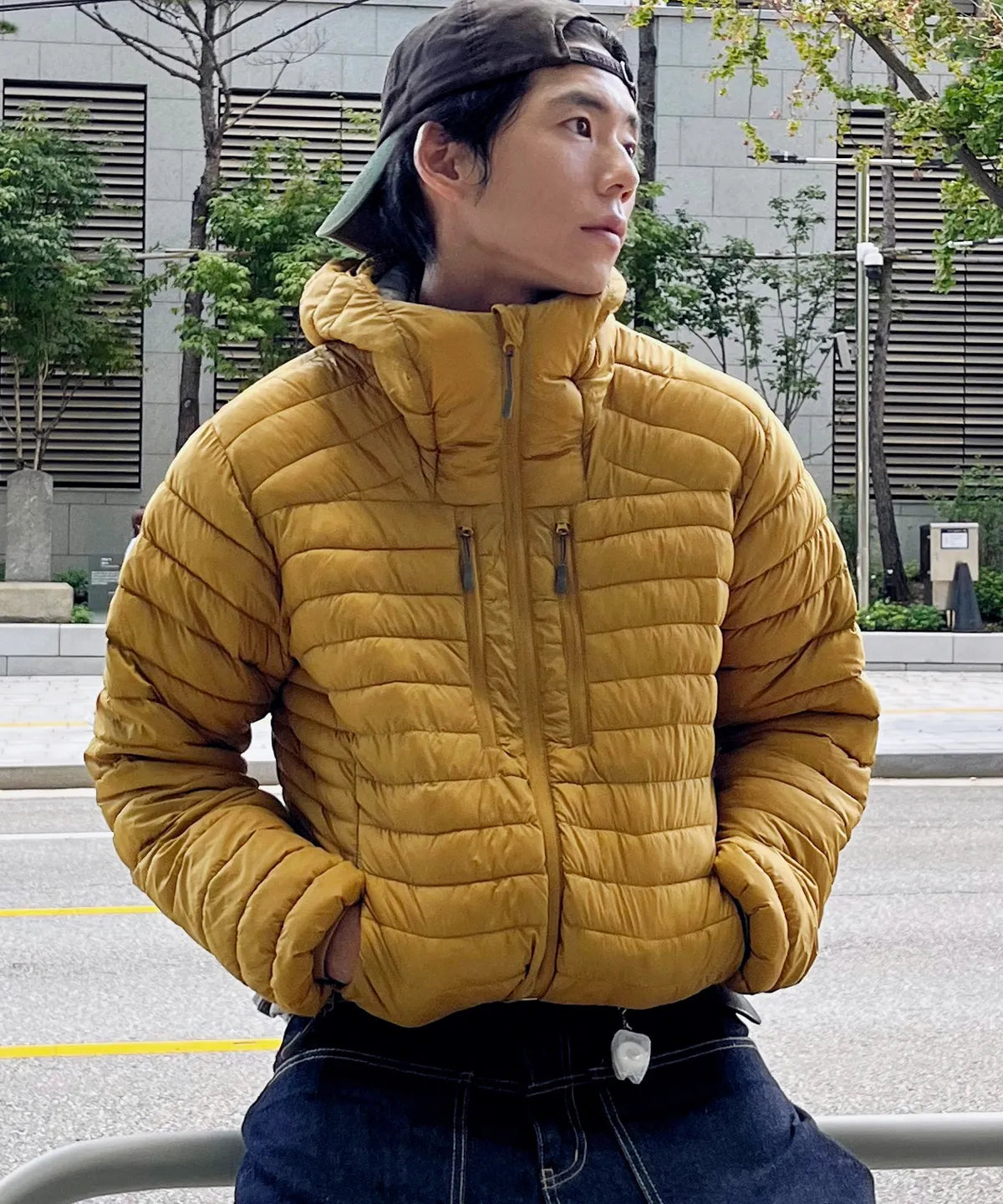 Essential Hooded Lightweight Insulated Jacket [Mustard]