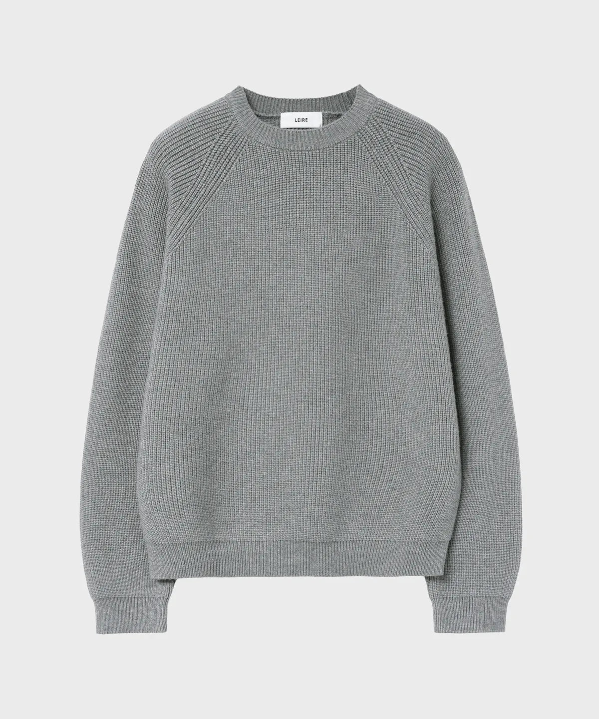 Essential Muscle Fit Raglan Crop Knit [Gray]
