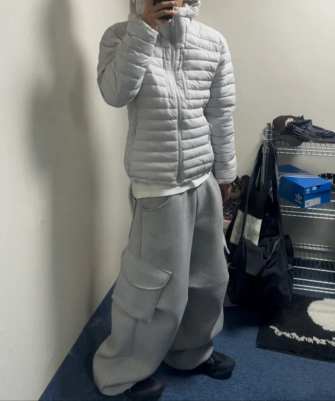 Essential Hooded Lightweight Insulated Jacket [Light Gray]