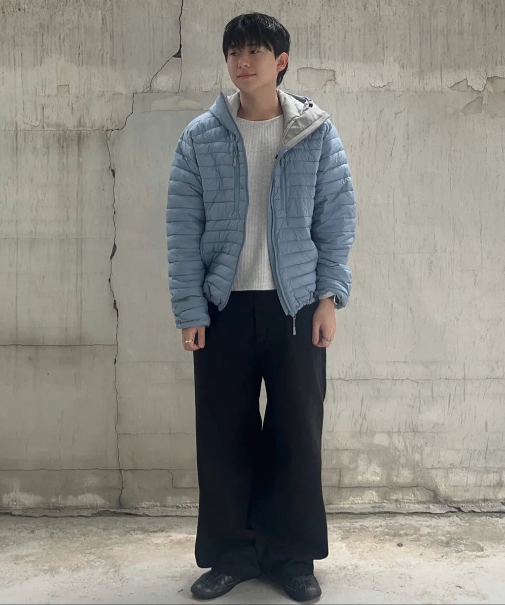 Essential Hooded Lightweight Insulated Jacket [Cloud Blue]