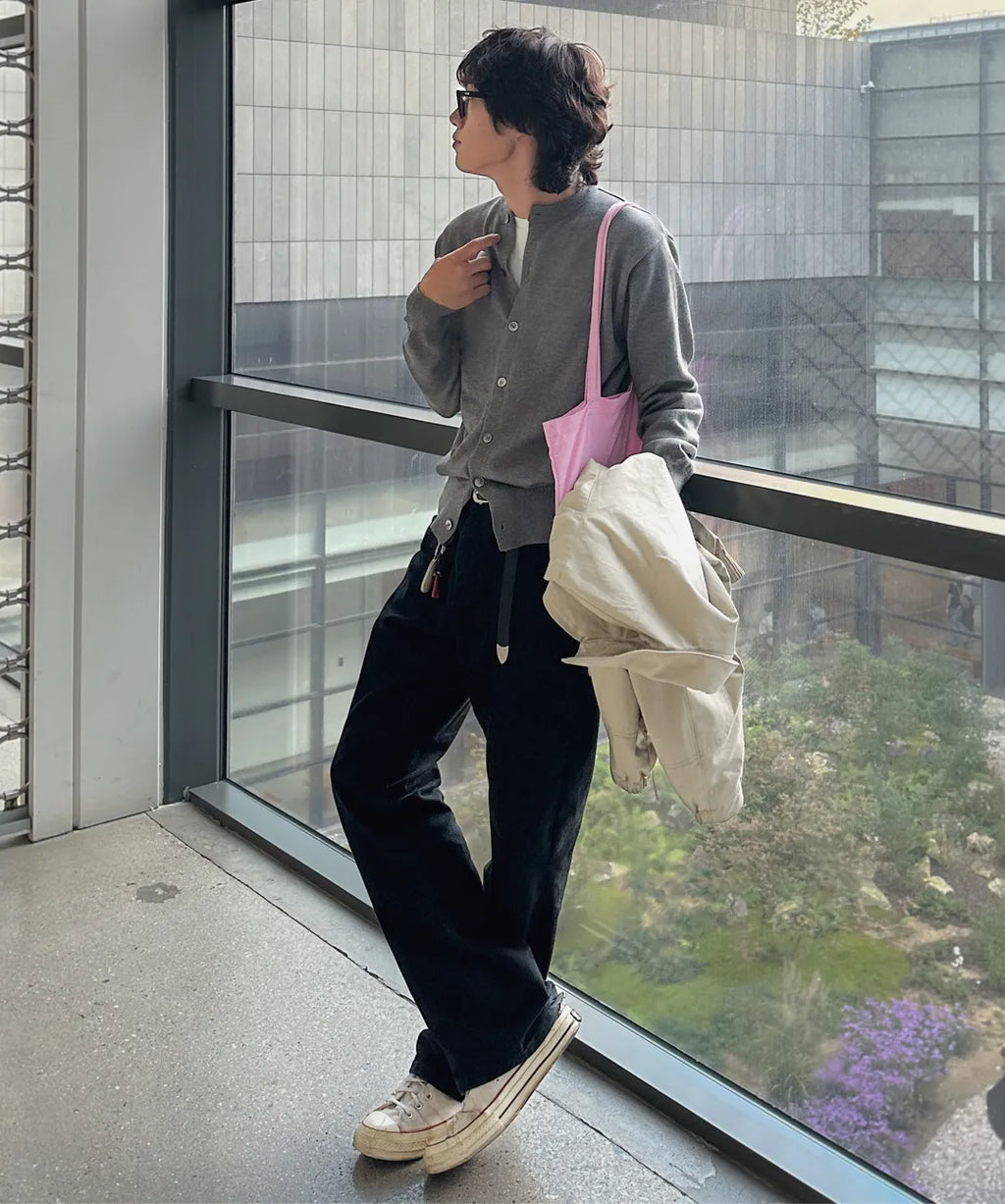 Everyday Round Knit Cardigan [Gray]