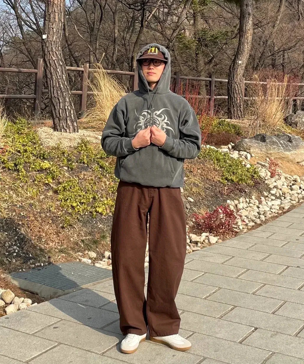 Everyday Curved Denim Pants [Brown]