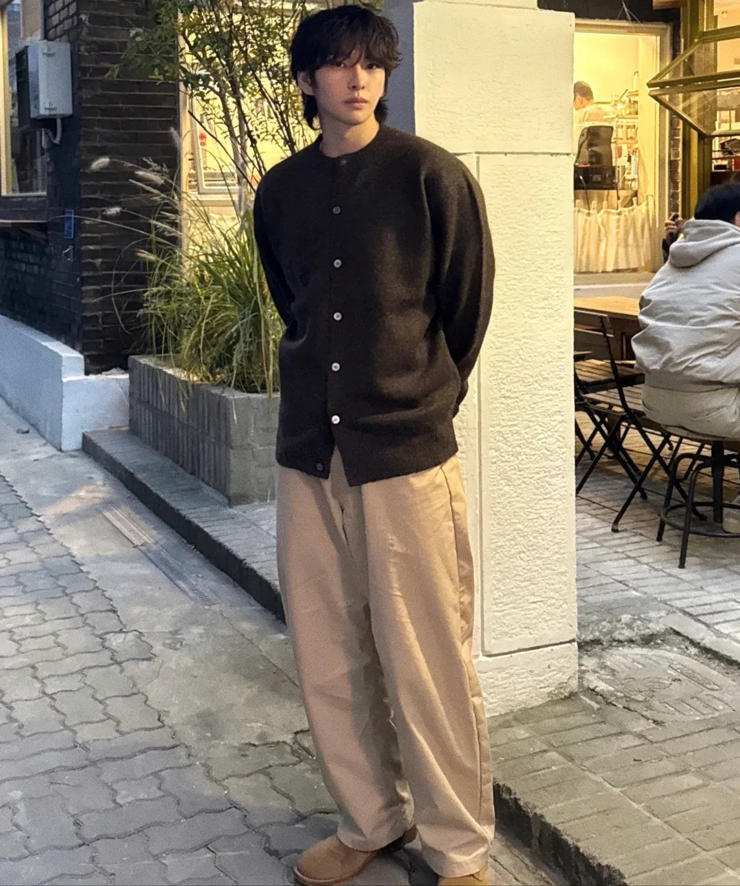 Mild Round Cardigan [Brown]