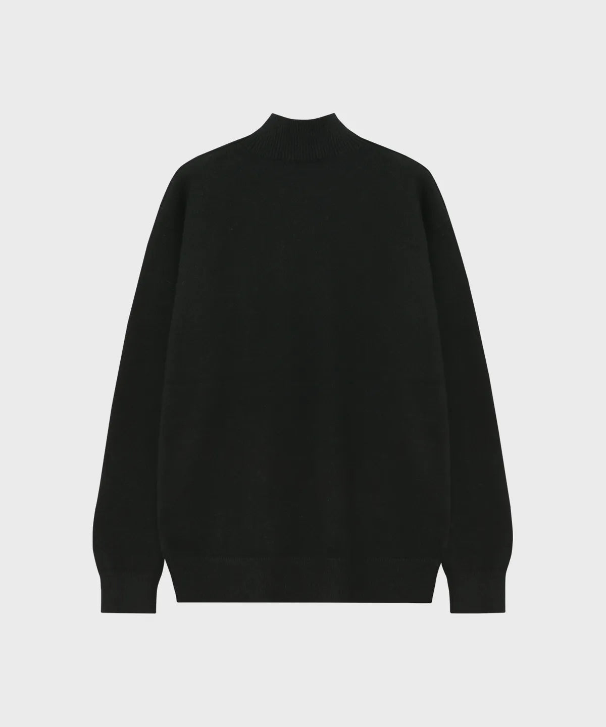 Minimal Wool Half-Neck Knit [Black]