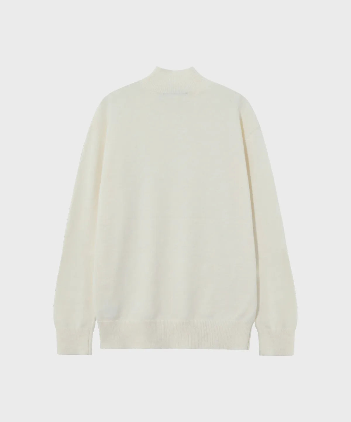 Minimal Wool Half-Neck Knit [Ivory]