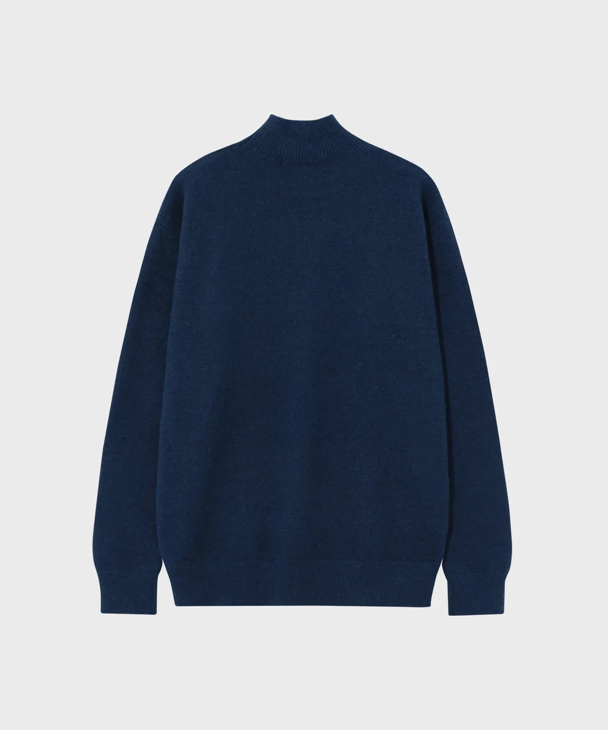 Minimal Wool Half-Neck Knit [Deep Blue]
