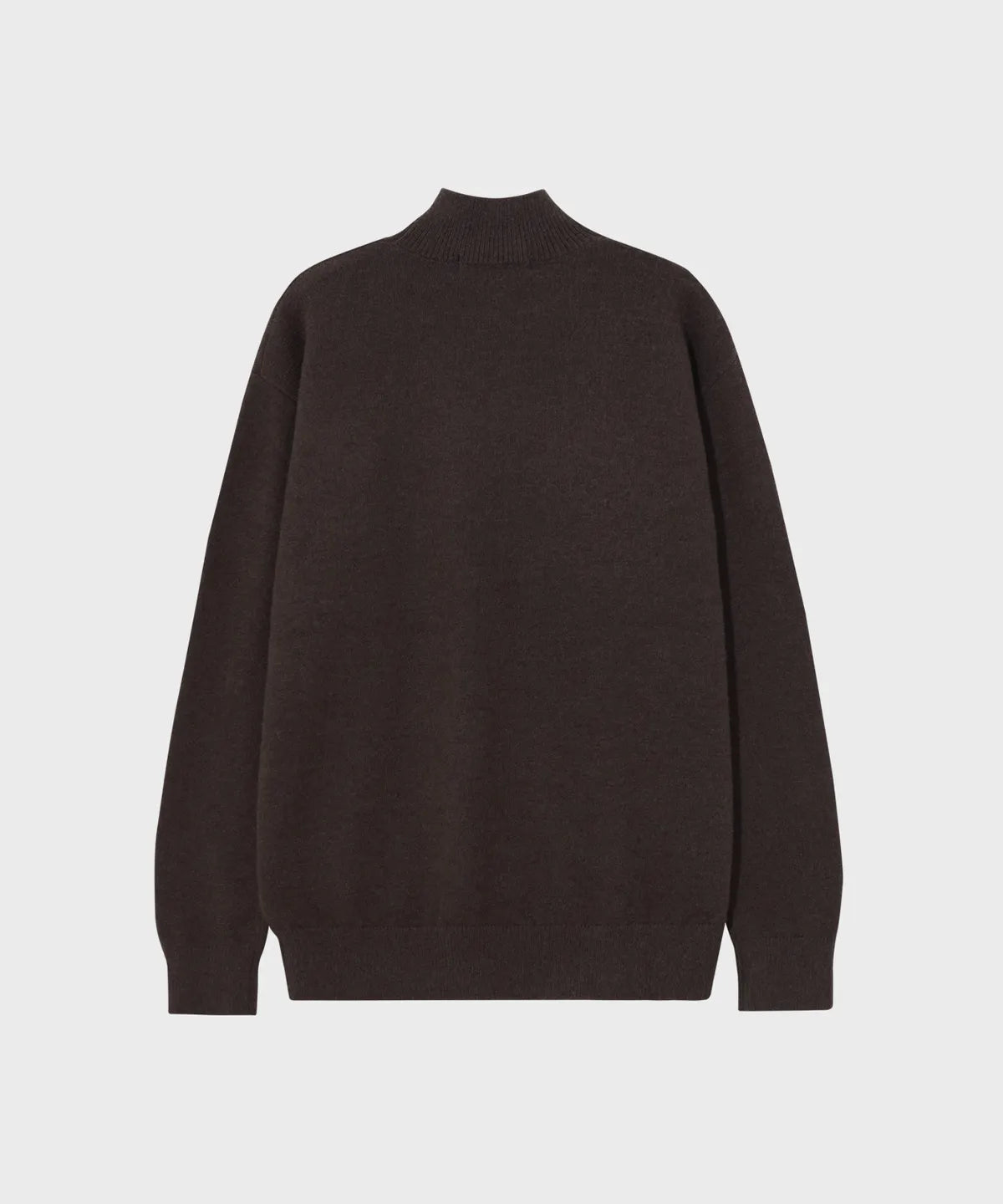 Minimal Wool Half-Neck Knit [Brown]