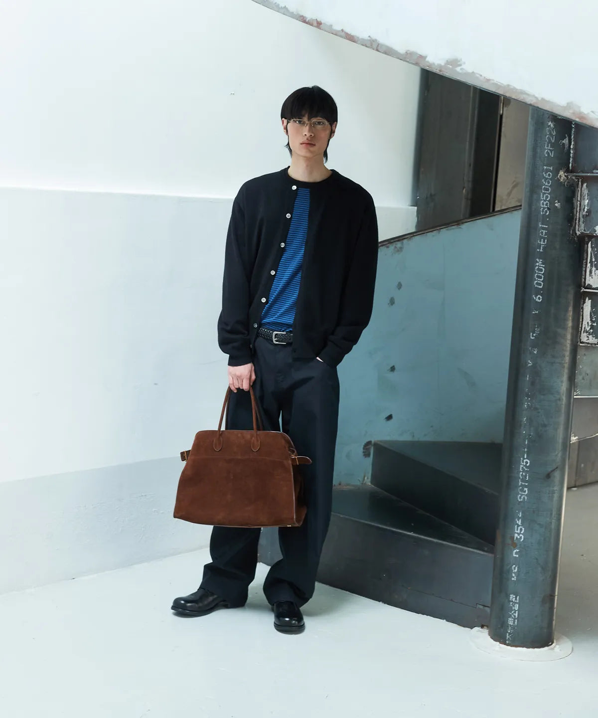 Everyday Round Knit Cardigan [Black]