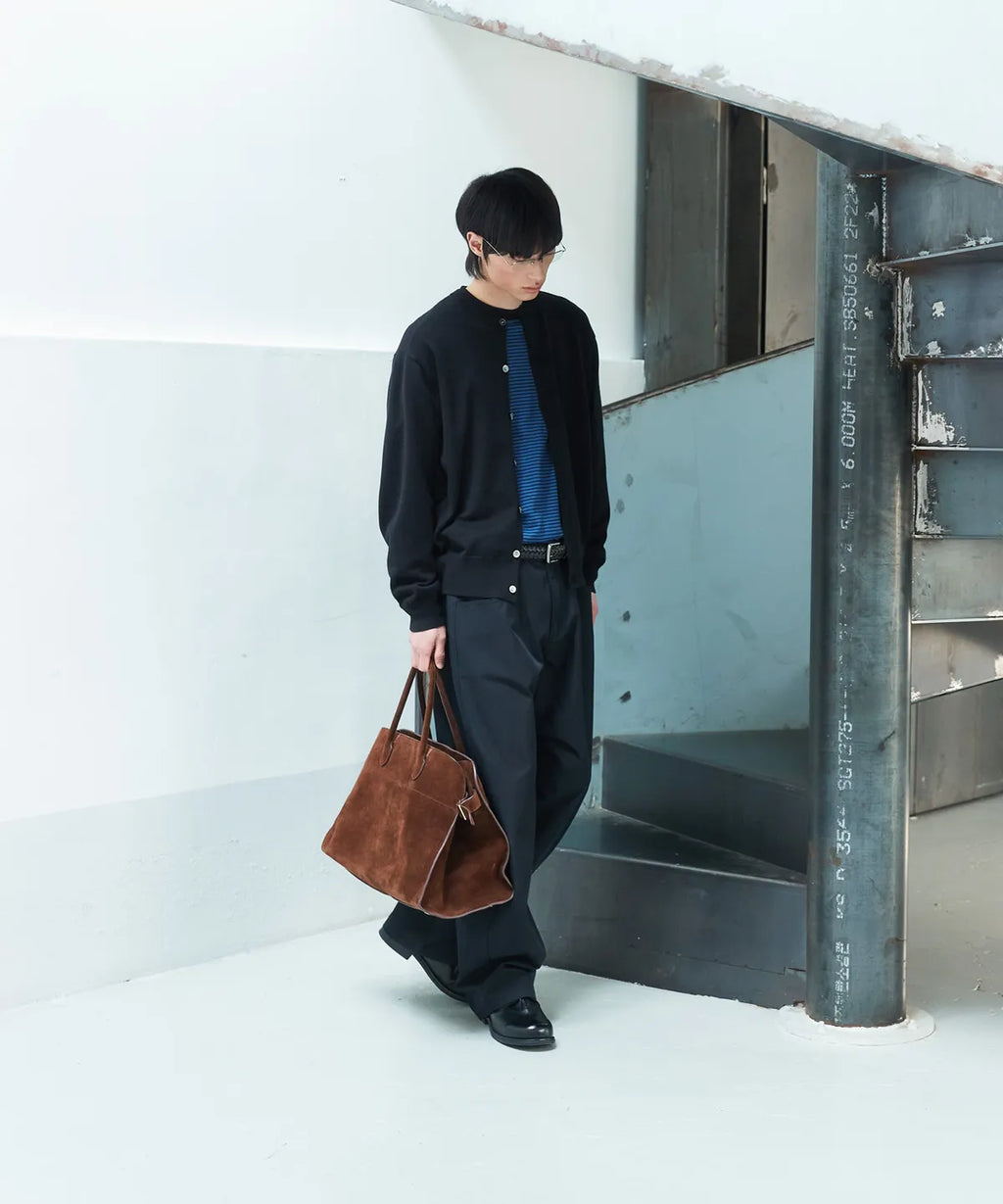 Everyday Round Knit Cardigan [Black]