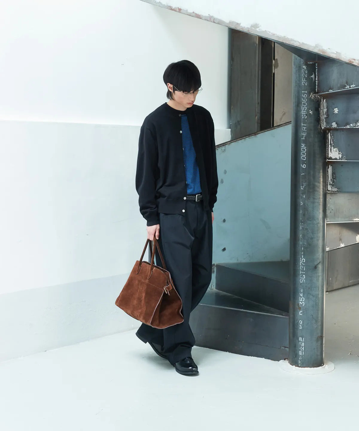 Everyday Round Knit Cardigan [Black]