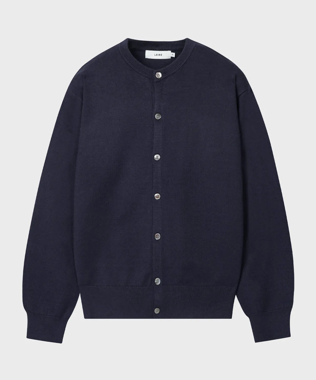 Everyday Round Knit Cardigan [Navy]