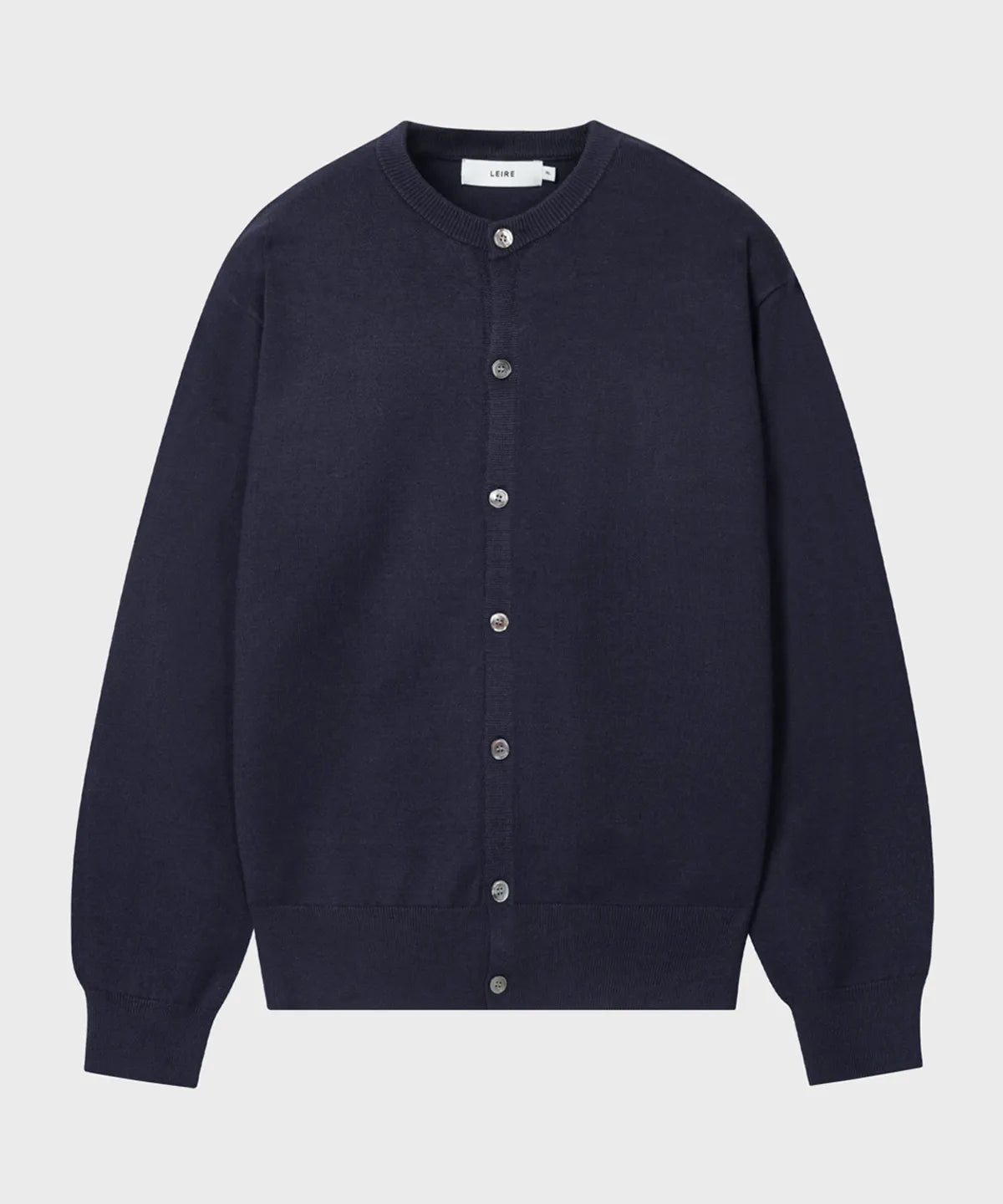 Everyday Round Knit Cardigan [Navy]