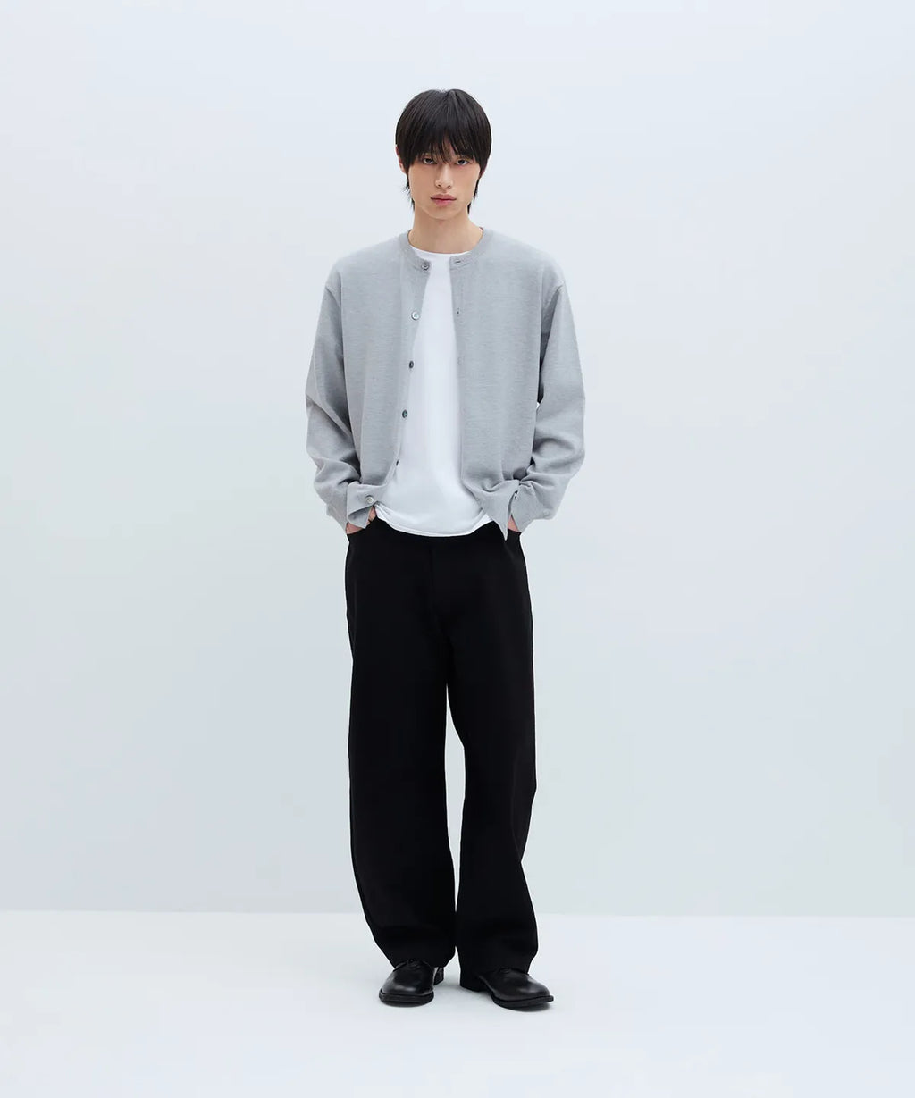 Everyday Round Knit Cardigan [Light Gray]