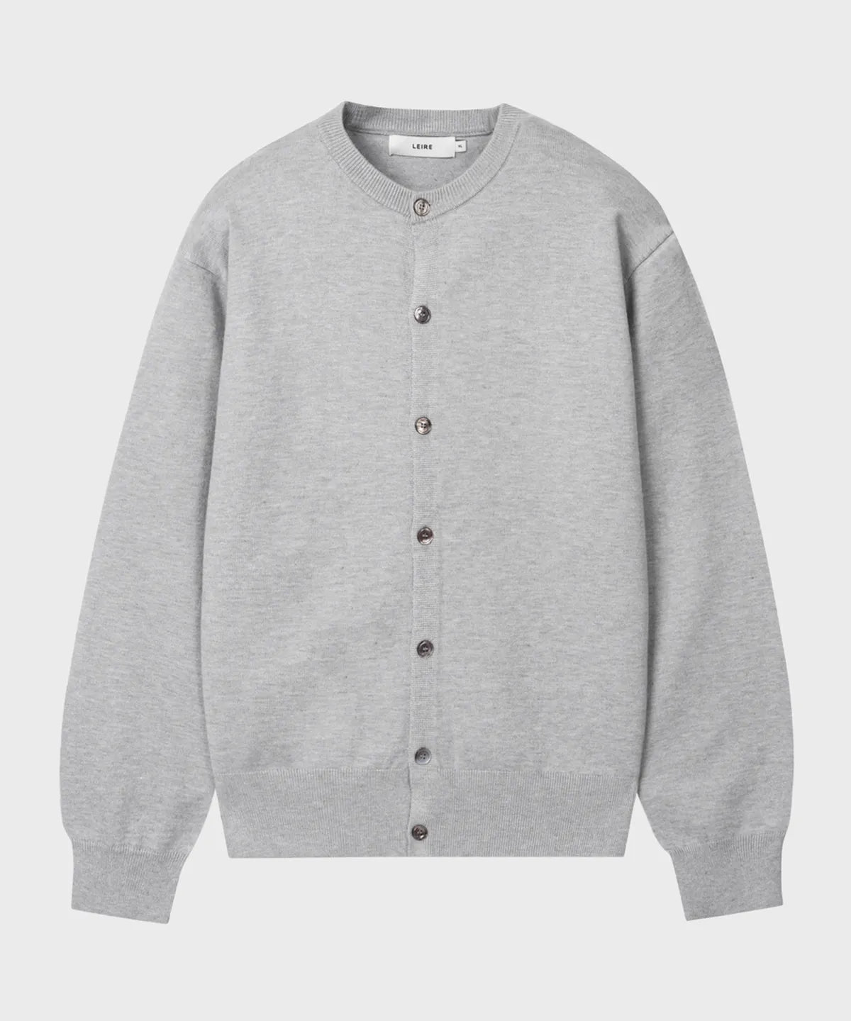 Everyday Round Knit Cardigan [Light Gray]