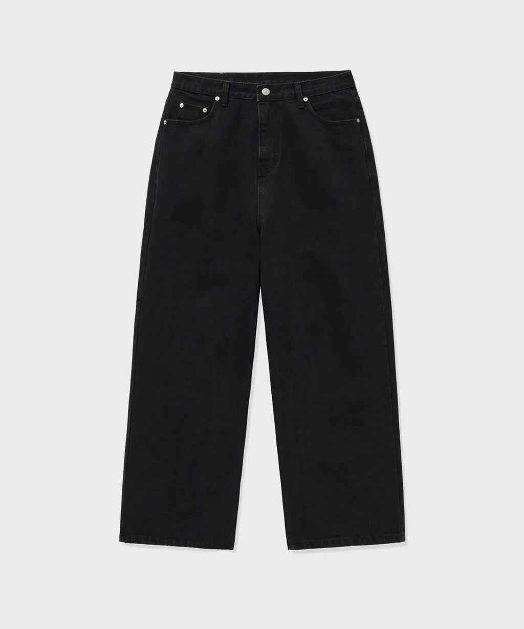 Everyday Wide Denim Pants [Black]