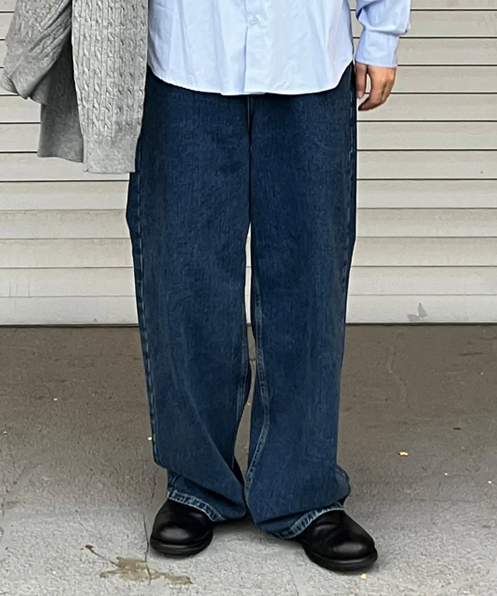 Everyday Wide Denim Pants [Blue]