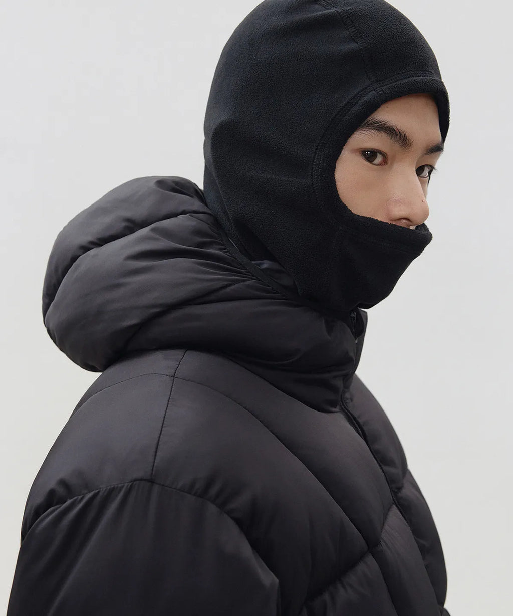 Balaclava Hooded Insulated Puffer Jacket [Black]