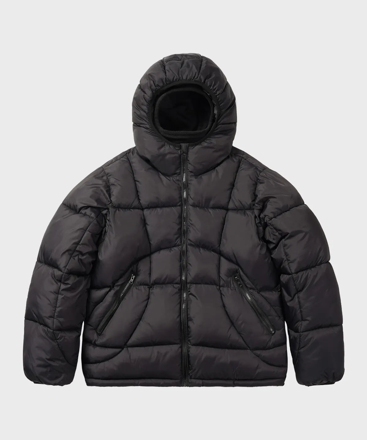 Balaclava Hooded Insulated Puffer Jacket [Black]