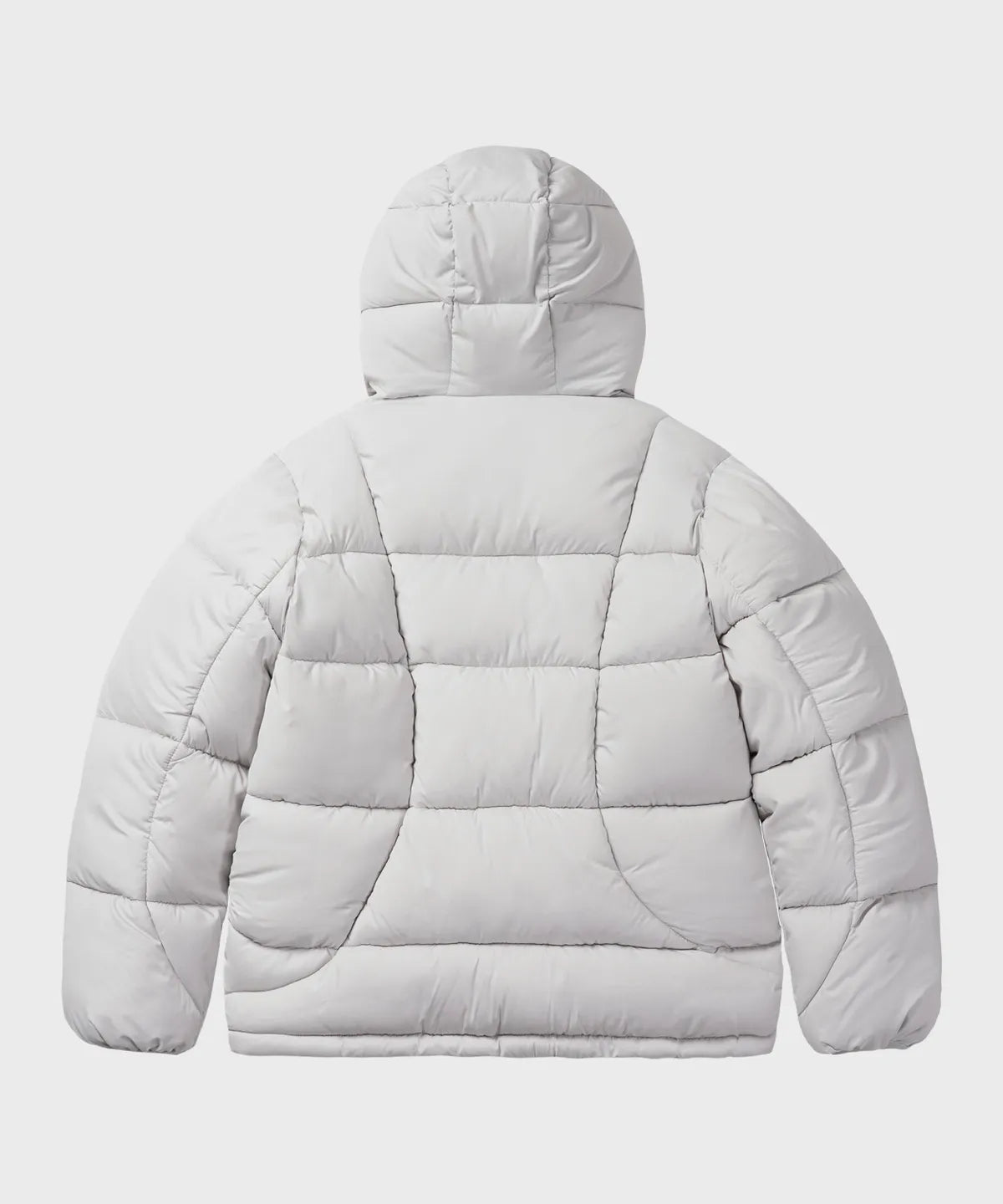 Balaclava Hooded Insulated Puffer Jacket [Light Gray]