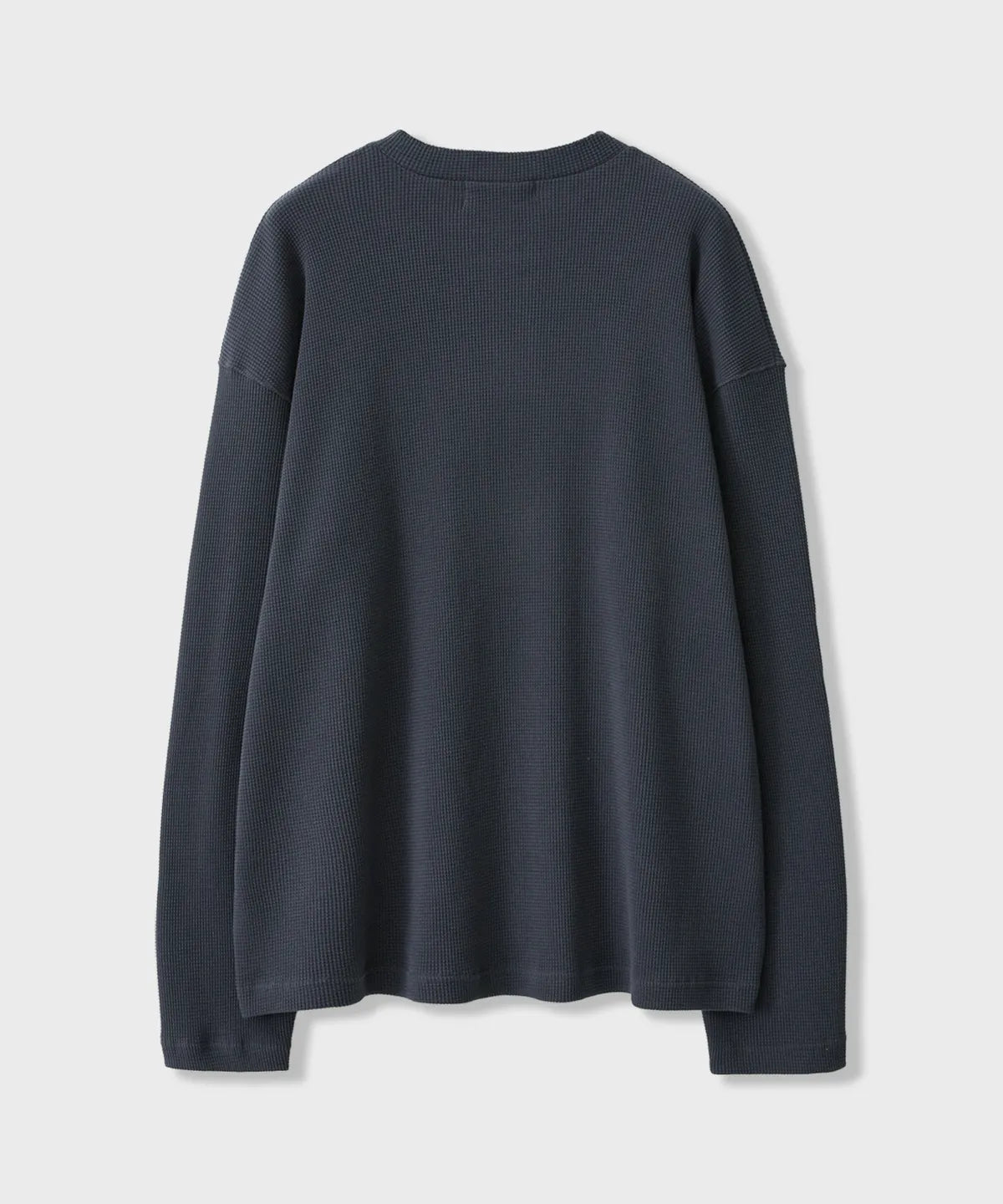 Waffle Henley Long Sleeve T-Shirt [Navy]