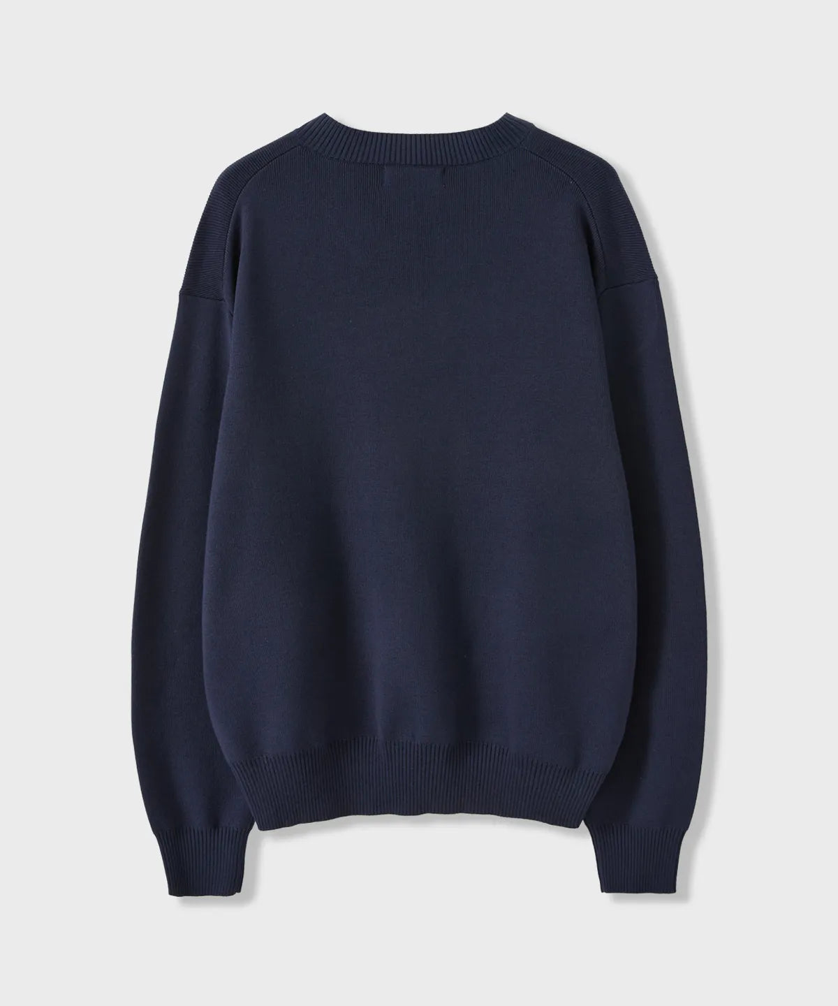 Pure Cotton V-Neck Knit [Navy]