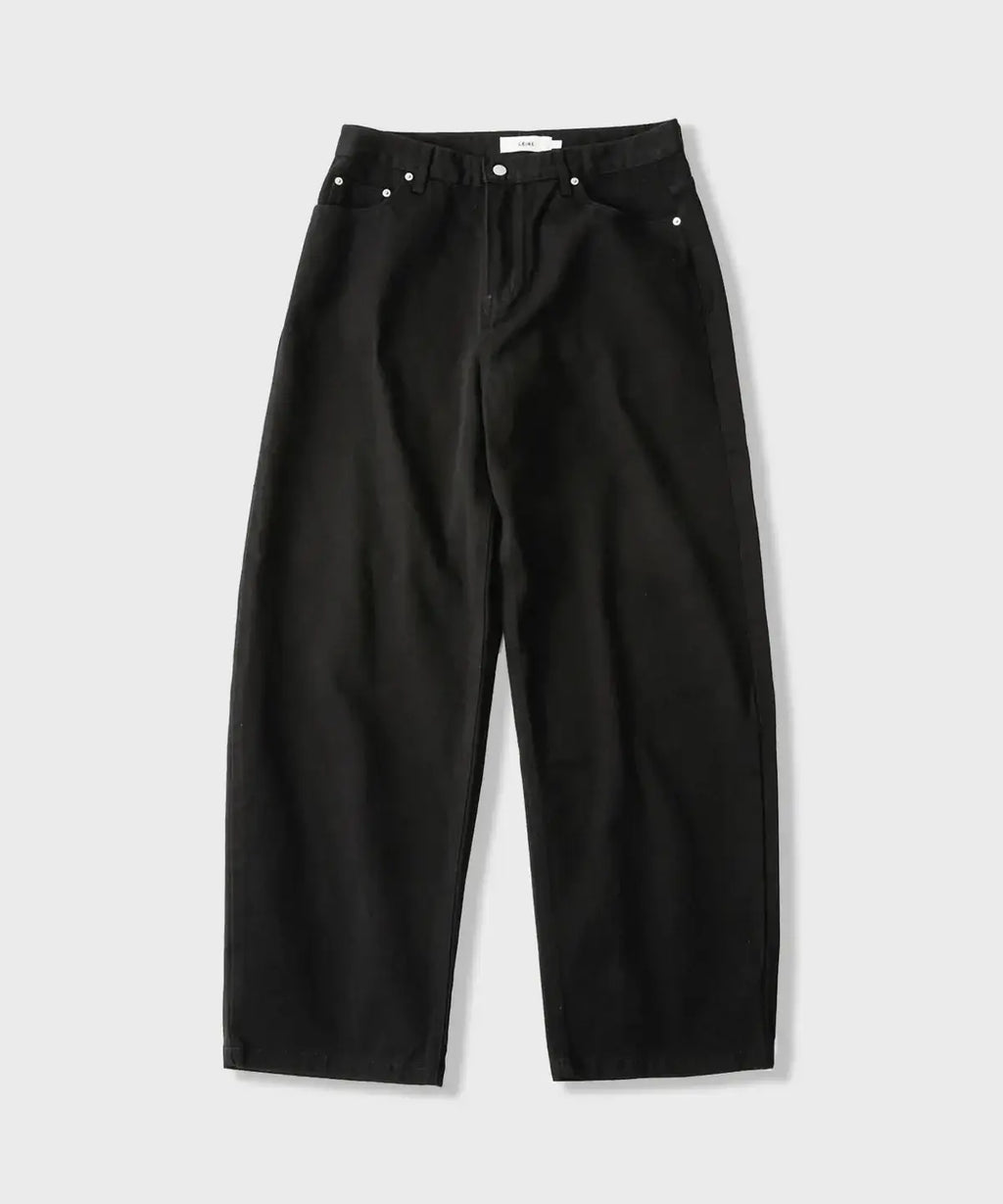 Everyday Curved Denim Pants [Black]