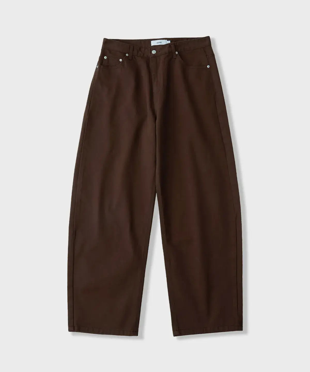 Everyday Curved Denim Pants [Brown]