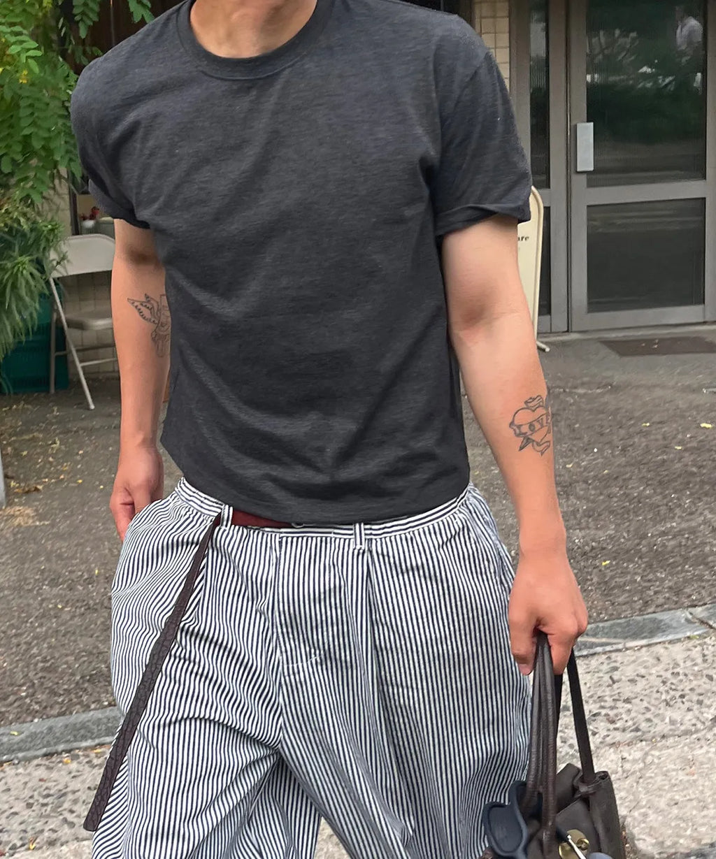 Essential Crop T-Shirt [Heather Charcoal]