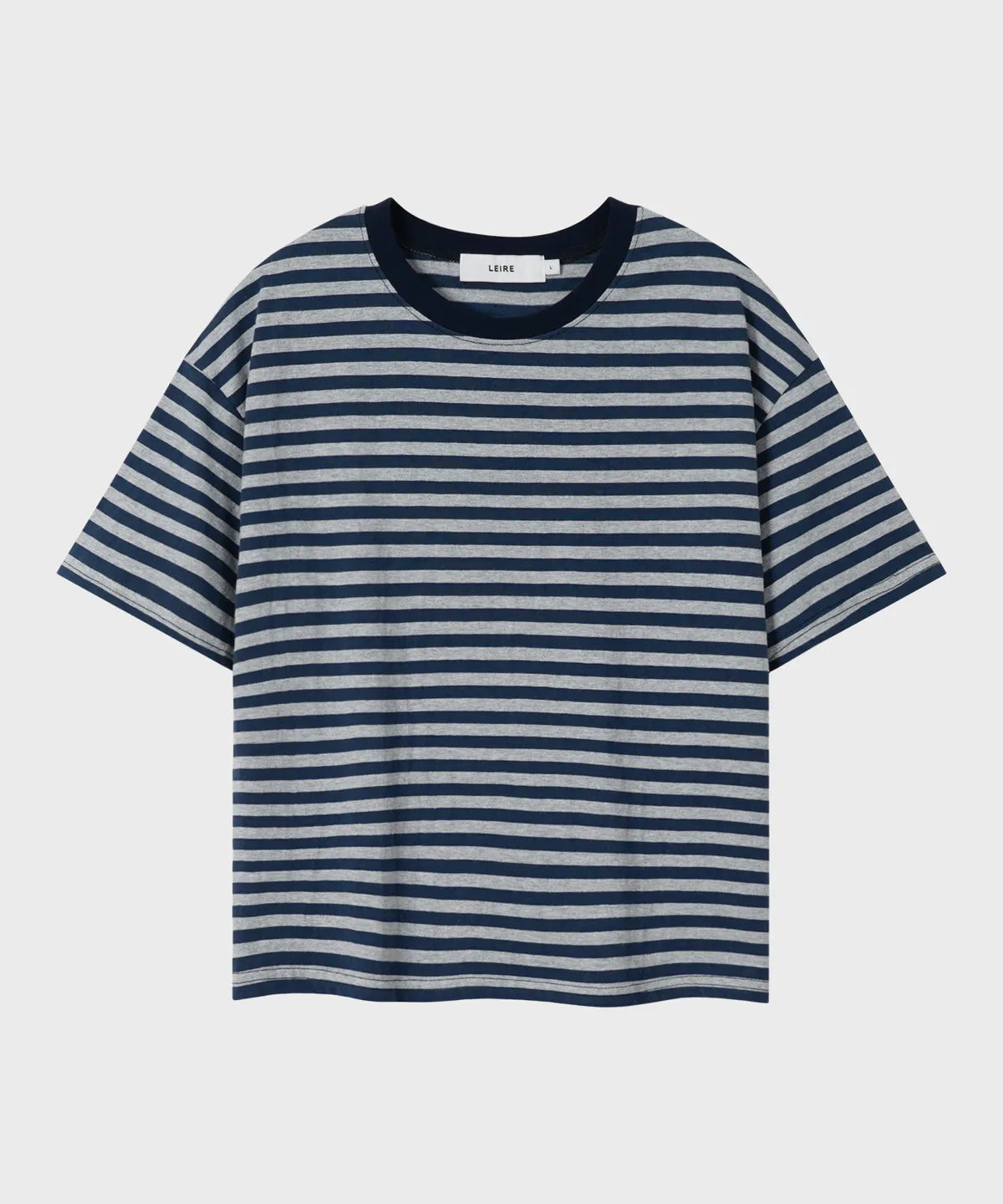 Essential Crop T-Shirt [Navy Stripe]