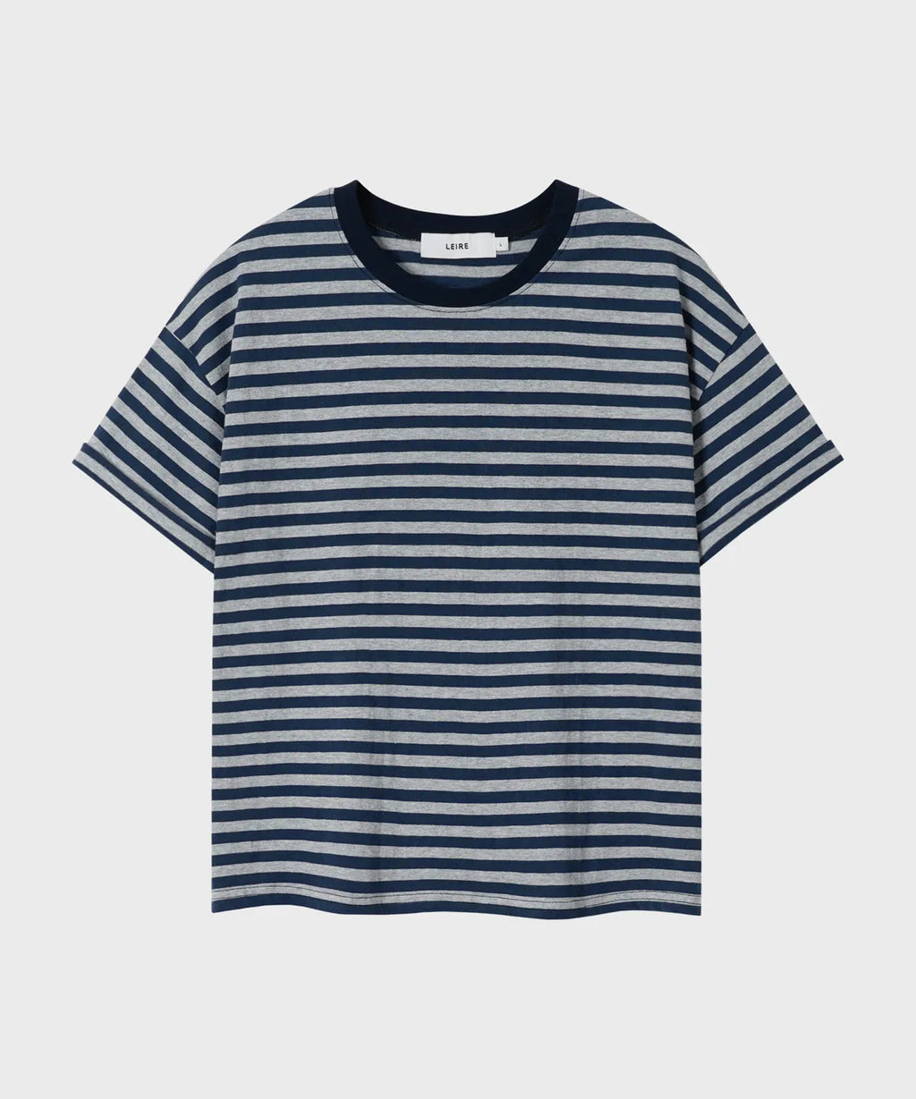 Essential Crop T-Shirt [Navy Stripe]