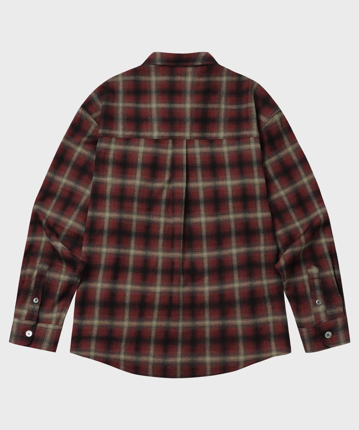 Two-Pocket Ombre Check Shirt [Red]