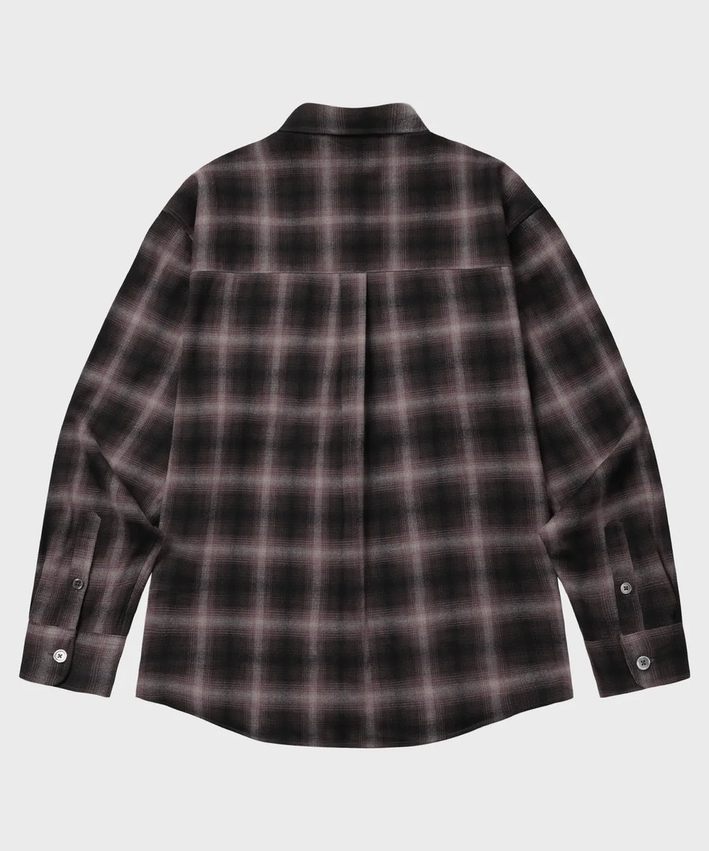 Two-Pocket Ombre Check Shirt [Pink]